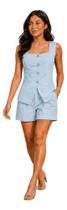 Conjunto Feminino Regata E Shorts Alfaiataria Elegante Luxo Conjunto Feminino Regata E Shorts Alfaiataria Elegante Luxo