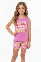 Conjunto Feminino Regata Estampa Sorvete C/shorts Nº4 Ao 10 Conjunto Feminino Regata Estampa Sorvete C/shorts Nº4 Ao 10