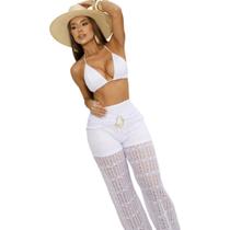 Conjunto Feminino Rendado Calça e top
