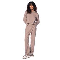 Conjunto Feminino Rovitex Blusão Com Calça Marrom Claro Conjunto Feminino Rovitex Blusão Com Calça Marrom Claro