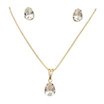 Conjunto Feminino Semijoia Banhado a Ouro 18k BR01268CL02097PG00342 Gota