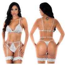 Conjunto Feminino Sexy Sutiã e Calcinha com Persex Sensual Branco