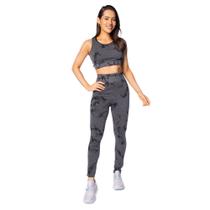 Conjunto Feminino Stella Luna Estampado Preto Mescla Conjunto Feminino Stella Luna Estampado Preto Mescla