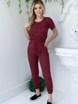 Conjunto Feminino Suede Blusinha E Calça Jogguer Sued Conjunto Feminino Suede Blusinha E Calça Jogguer Sued