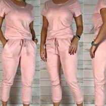 Conjunto Feminino Suede T Shirt E Calça Jogguer Sued Conjunto Feminino Suede T Shirt E Calça Jogguer Sued