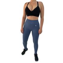 Conjunto Feminino Sutia Top Bojo Trifil Tam:46Cor:Preto e Calça Leg Lupo Legging Sport Max Fitness Kit Tam:GCor:Azul