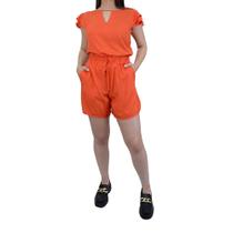 Conjunto Feminino Tre Fiori Blusa e Shorts Laranja - 0024