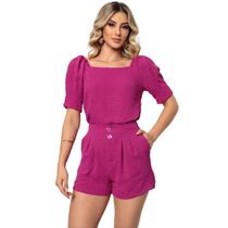 Conjunto Feminino Verão Alfaiataria Moda Evangélica Social