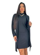Conjunto Feminino Vestido Lanzinha com Cardigan