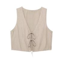 Conjunto Feminino Vintage Midi - Saia e Colete com Detalhe em Arco
