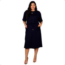 Conjunto Feminino Viscolycra Moda Evangélica Plus Size Saia Midi e Blusa Manga Curta