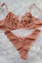 Conjunto Fênix Plus sem bojo e com aro cor romance