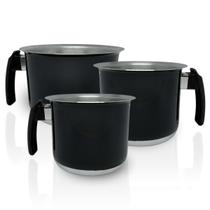 Conjunto Fervedor Alumínio Leiteira Canecão Café 3 Peças Conjunto Fervedor Alumínio Leiteira Canecão Café 3 Peças