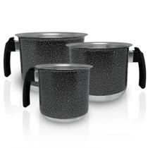 Conjunto Fervedor Alumínio Leiteira Canecão Café 3 Peças
