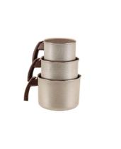Conjunto Feverdores Crema BegeAntiaderente Marolar 3 peças nº12, 14 e 16 Conjunto Feverdores Crema BegeAntiaderente Marolar 3 peças nº12, 14 e 16
