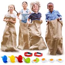 Conjunto Field Day Games para 4 jogadores com saco de batata, corrida de 3 pernas