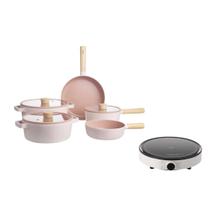 Conjunto FIKA Rosa + Fogão de Indução FIKA 220V