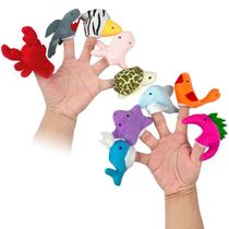 Conjunto Finger Puppets Sealive, 11 unidades para crianças Story Time Conjunto Finger Puppets Sealive, 11 unidades para crianças Story Time