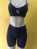 Conjunto FITNES poliamida crochê