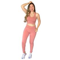 Conjunto Fitness Academia Preto (Top + Legging)