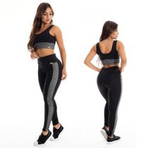 Conjunto Fitness Academia Top Calça 3D Feminina Tarelles - T0517 - T0581 Conjunto Fitness Academia Top Calça 3D Feminina Tarelles - T0517 - T0581
