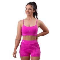Conjunto fitness bermuda dupla + top esportivo alça fina - urbativa fitness