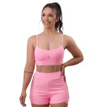 Conjunto fitness bermuda dupla + top esportivo alça fina - urbativa fitness