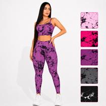 Conjunto Fitness Calça Empina Bumbum Zero Transparência Conforto Total Top Com Alta Sustentação