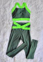 Conjunto Fitness Calça Leg e Top Roupa de Treino Academia - PIJAMAS VIÇOSA
