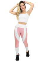 Conjunto Fitness calça Legging + Cropped Alcinha CandyPower