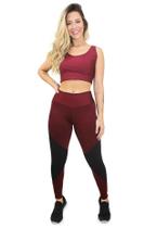 Conjunto Fitness calça Legging + Cropped regata