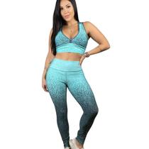 Conjunto Fitness Dégradé Top com Bojo + Legging Conjunto Fitness Dégradé Top com Bojo + Legging