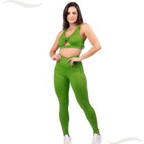 Conjunto Fitness Elegante Feminino Top Nozinho Lançamento - HYPE MODAS