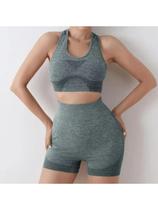 Conjunto Fitness Empina Bumbum Spandex Nylon Ideal Treinos Academia