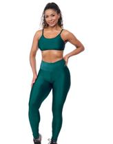 Conjunto Fitness Feminino Academia Treino Modelador Zero Transparência Confortável Alta Compressão Cor:PetroleoTamanho: