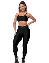 Conjunto Fitness Feminino Academia Treino Modelador Zero Transparência Confortável Alta Compressão