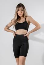 Conjunto Fitness Feminino Bemudinha Suplex e Top Alcinha Fina Sem Bojo Treino Academia Fitness RLC Modas