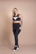 Conjunto Fitness Feminino Calça Legging Cintura Alta Bolso Tela E Top Sustentação Moda Treino Academia F7 NEW STYLE Conjunto Fitness Feminino Calça Legging Cintura Alta Bolso Tela E Top Sustentação Moda Treino Academia F7 NEW STYLE