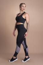 Conjunto Fitness Feminino Calça Legging Cintura Alta Detalhe Na Perna E Top Nadador Liso Básico Moda Treino Academia F7 NEW STYLE Conjunto Fitness Feminino Calça Legging Cintura Alta Detalhe Na Perna E Top Nadador Liso Básico Moda Treino Academia F7 NEW STYLE