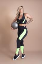Conjunto Fitness Feminino Calça Legging Cintura Alta E Top Nadador Tela Frontal Para Academia Malhar Treino F7 NEW STYLE Conjunto Fitness Feminino Calça Legging Cintura Alta E Top Nadador Tela Frontal Para Academia Malhar Treino F7 NEW STYLE