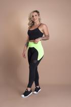Conjunto Fitness Feminino Calça Legging Cintura Alta Recorte e Top Cropped Alcinha Academia Moda Treino F7 NEW STYLE