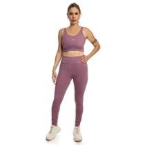 Conjunto fitness feminino calça Legging + Top alça Academia Exercício Funcional