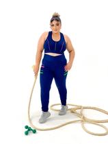 Conjunto Fitness Feminino Calça Legging Top Plus Size