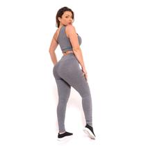 Conjunto Fitness Feminino com Calça Legging Giletada e Top Conjunto Fitness Feminino com Calça Legging Giletada e Top