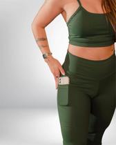 Conjunto Fitness Feminino Poliamida Shorts CORAL