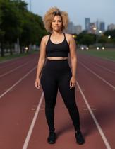 Conjunto Fitness Feminino Sem Costura Canelado Respiravel Conjunto Fitness Feminino Sem Costura Canelado Respiravel