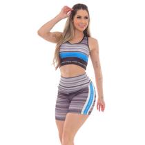 Conjunto Fitness Feminino Short e Top Esportivo Premium Academia Comfort