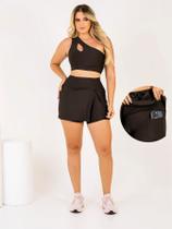 Conjunto Fitness Feminino Short Saia Com Bolso Top Cropped Moda Evangélica Para Beach Tennis Academia Suplex The Start Conjunto Fitness Feminino Short Saia Com Bolso Top Cropped Moda Evangélica Para Beach Tennis Academia Suplex The Start