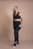 Conjunto Fitness Feminino Top Nadador E Calça Legging Cintura Alta Com Bolso Para Academia F7 NEW STYLE Conjunto Fitness Feminino Top Nadador E Calça Legging Cintura Alta Com Bolso Para Academia F7 NEW STYLE