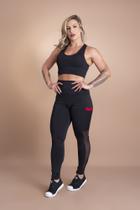 Conjunto Fitness Feminino Top Nadador E Calça Legging Cintura Alta Com Bolso Para Academia F7 NEW STYLE